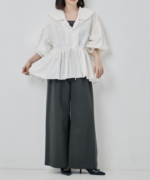 RhodolirioN（ロドリリオン）の「[RhodolirioN/ロドリリオン]Single Tiered Smock - Twill（シャツ/ブラウス・レディース・ブラック/ベージュ/ホワイト・0）」の10枚目の写真
