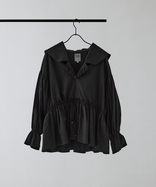 RhodolirioN（ロドリリオン）の「[RhodolirioN/ロドリリオン]Single Tiered Smock - Twill（シャツ/ブラウス・レディース・ブラック/ベージュ/ホワイト・0）」の15枚目の写真
