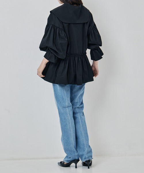 RhodolirioN（ロドリリオン）の「[RhodolirioN/ロドリリオン]Single Tiered Smock - Twill（シャツ/ブラウス・レディース・ブラック/ベージュ/ホワイト・0）」の14枚目の写真