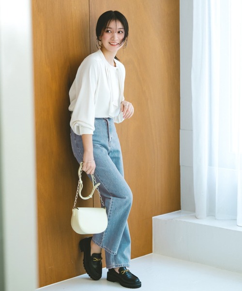 COHINA(コヒナ)の「アシメタイラッフルブラウス 【低身長・小柄女性】(シャツ/ブラウス・レディース・ホワイト/ピンク・ONE SIZE)」の10枚目の写真