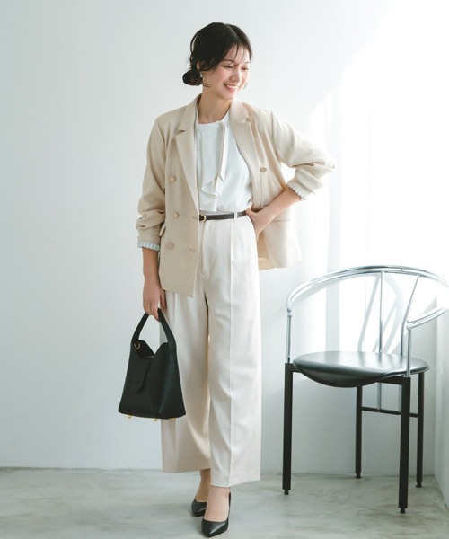 COHINA(コヒナ)の「アシメタイラッフルブラウス 【低身長・小柄女性】(シャツ/ブラウス・レディース・ホワイト/ピンク・ONE SIZE)」の12枚目の写真