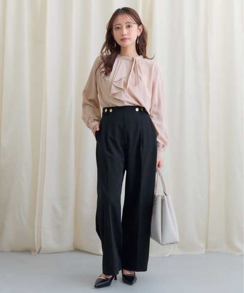 COHINA(コヒナ)の「アシメタイラッフルブラウス 【低身長・小柄女性】(シャツ/ブラウス・レディース・ホワイト/ピンク・ONE SIZE)」の22枚目の写真