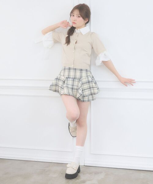 MAJESTIC LEGON(マジェスティックレゴン)の「袖リボンシャツレイヤードライクカーデ(ニット/セーター・レディース・ネイビー/ブラック/ブラック系その他/ベージュ・MEDIUM)」の8枚目の写真