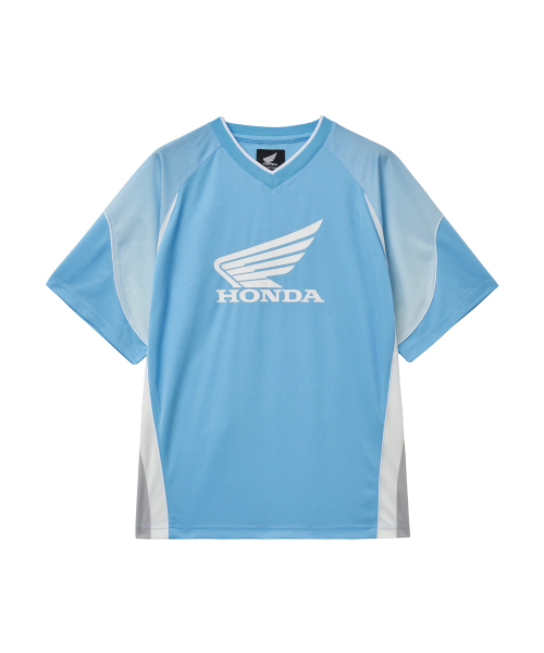 PHYPS MOTORCYCLE(フィップスモーターサイクル)の「Mesh Speed Track Short Sleeve Light Blue(Tシャツ/カットソー・レディース・その他・SMALL/MEDIUM/LARGE/X-LARGE)」の1枚目の写真