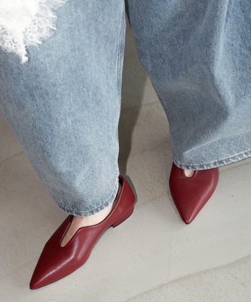 chuclla(チュクラ)の「ポインテッドトゥローヒールパンプス chs26s023(パンプス・レディース・ワインレッド/ブラック・37/36/39/38)」の15枚目の写真
