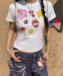 fruit print tee