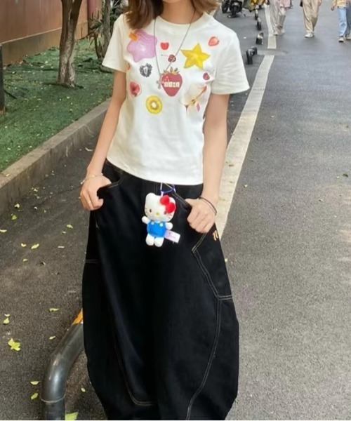 Vipoa（ヴィポア）の「fruit print tee（Tシャツ/カットソー・レディース・ホワイト・FREE）」の5枚目の写真