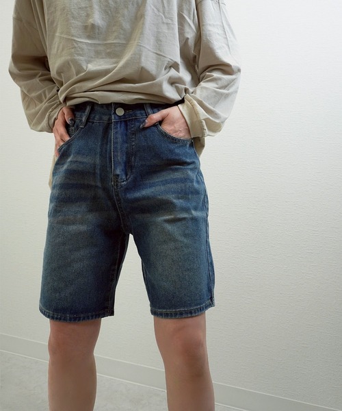 gossara（ゴサラ）の「【今っぽく決まる】デニムショートパンツ（デニムパンツ・レディース・ブルー・SMALL/MEDIUM）」の13枚目の写真