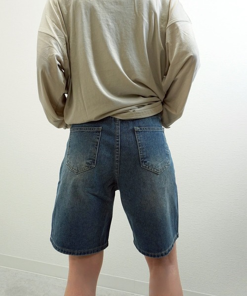 gossara（ゴサラ）の「【今っぽく決まる】デニムショートパンツ（デニムパンツ・レディース・ブルー・SMALL/MEDIUM）」の12枚目の写真
