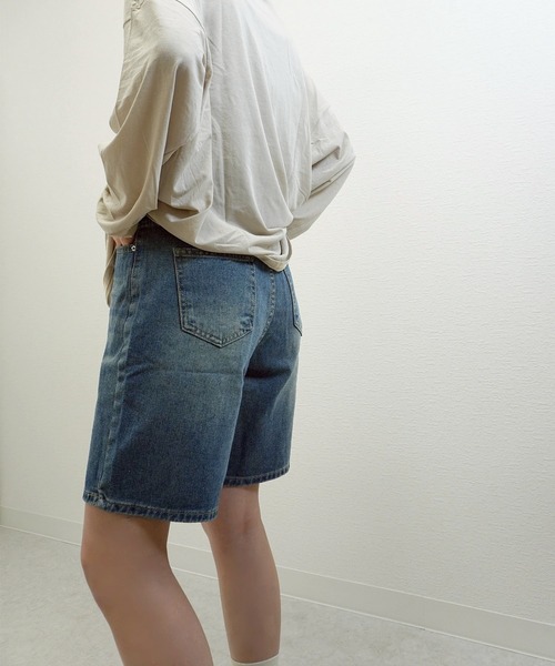 gossara（ゴサラ）の「【今っぽく決まる】デニムショートパンツ（デニムパンツ・レディース・ブルー・SMALL/MEDIUM）」の11枚目の写真