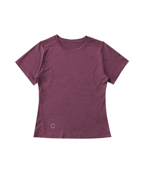 BUTTON SEOUL（ボタンソウル）の「[ウィメンズ] エアリー パフォーマンス ベースレイヤー ショートスリーブ (6カラー)（Tシャツ/カットソー・レディース・オレンジ/パープル/ブラウン/ダークブラウン/オリーブ/ブラック・SMALL/MEDIUM/LARGE）」の5枚目の写真