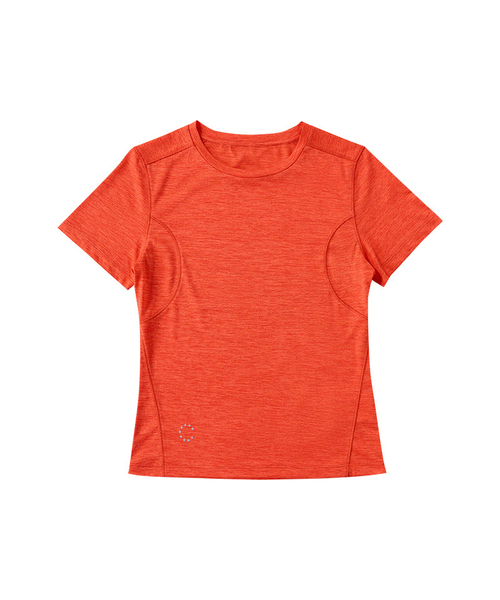 BUTTON SEOUL（ボタンソウル）の「[ウィメンズ] エアリー パフォーマンス ベースレイヤー ショートスリーブ (6カラー)（Tシャツ/カットソー・レディース・オレンジ/パープル/ブラウン/ダークブラウン/オリーブ/ブラック・SMALL/MEDIUM/LARGE）」の6枚目の写真