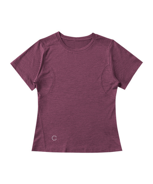 BUTTON SEOUL（ボタンソウル）の「[ウィメンズ] エアリー パフォーマンス ベースレイヤー ショートスリーブ (6カラー)（Tシャツ/カットソー・レディース・オレンジ/パープル/ブラウン/ダークブラウン/オリーブ/ブラック・SMALL/MEDIUM/LARGE）」の11枚目の写真