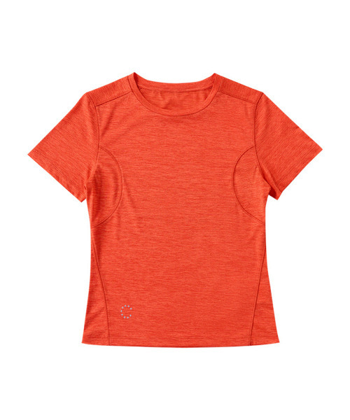 BUTTON SEOUL（ボタンソウル）の「[ウィメンズ] エアリー パフォーマンス ベースレイヤー ショートスリーブ (6カラー)（Tシャツ/カットソー・レディース・オレンジ/パープル/ブラウン/ダークブラウン/オリーブ/ブラック・SMALL/MEDIUM/LARGE）」の12枚目の写真