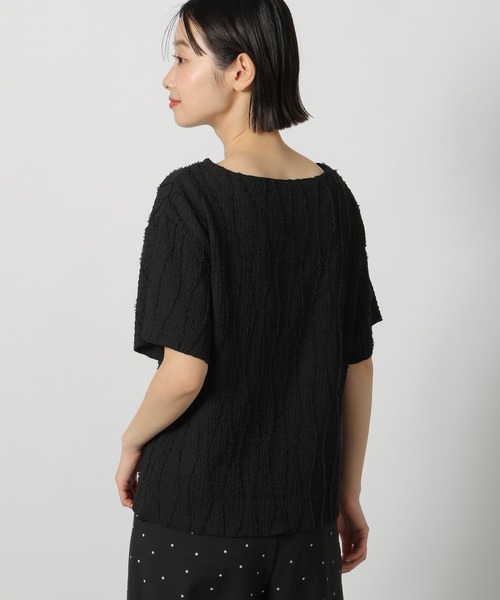 LAKOLE(ラコレ)の「フリンジジャガード半袖 / 654825(Tシャツ/カットソー・レディース・ライトブルー/アイボリー/ブラック/イエロー・FREE)」の9枚目の写真