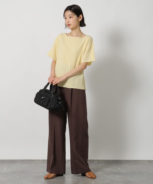 LAKOLE(ラコレ)の「フリンジジャガード半袖 / 654825(Tシャツ/カットソー・レディース・ライトブルー/アイボリー/ブラック/イエロー・FREE)」の14枚目の写真