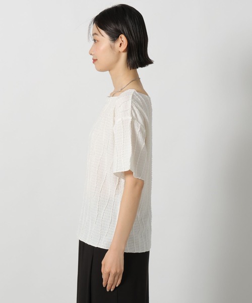 LAKOLE(ラコレ)の「フリンジジャガード半袖 / 654825(Tシャツ/カットソー・レディース・ライトブルー/アイボリー/ブラック/イエロー・FREE)」の16枚目の写真