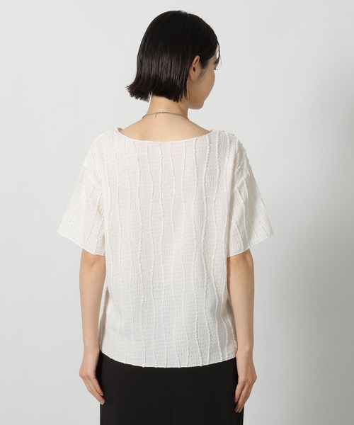 LAKOLE(ラコレ)の「フリンジジャガード半袖 / 654825(Tシャツ/カットソー・レディース・ライトブルー/アイボリー/ブラック/イエロー・FREE)」の17枚目の写真