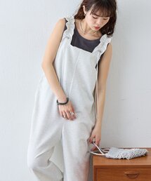 CIAOPANIC TYPY（チャオパニックティピー）の「【3サイズ展開】肩ドロストギャザーカットソポンチサロペット（つなぎ/オールインワン）」