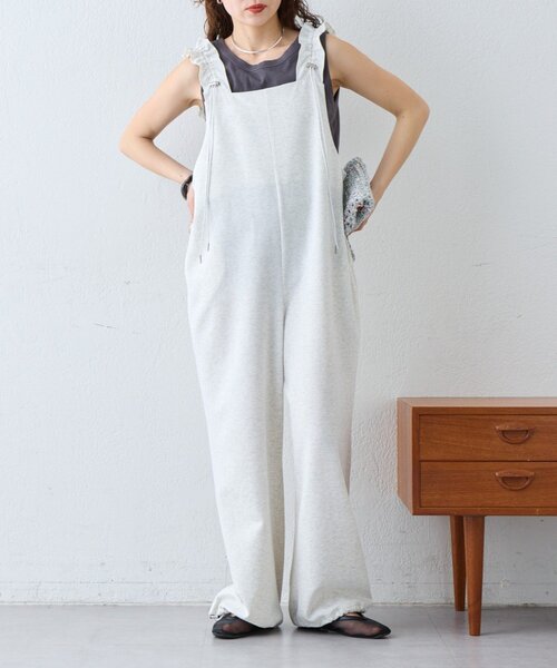 CIAOPANIC TYPY(チャオパニックティピー)の「【3サイズ展開】肩ドロストギャザーポンチサロペット(つなぎ/オールインワン・レディース・ブラウン/オフホワイト/ブラック/ブラック系その他・LARGE/MEDIUM/SMALL)」の18枚目の写真