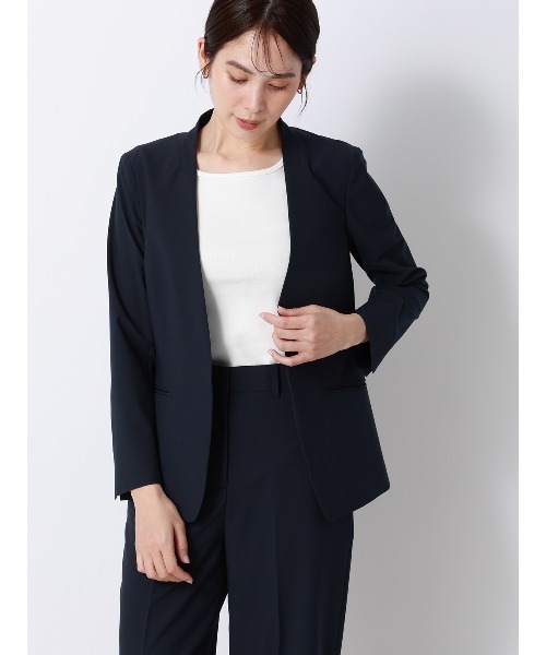 SUIT SQUARE(スーツスクエア)の「CHANTOWA/ノースリーブインナー/ウォッシャブル/接触冷感/コットンフライス/無地(Tシャツ/カットソー・レディース・ホワイト・FREE)」の9枚目の写真