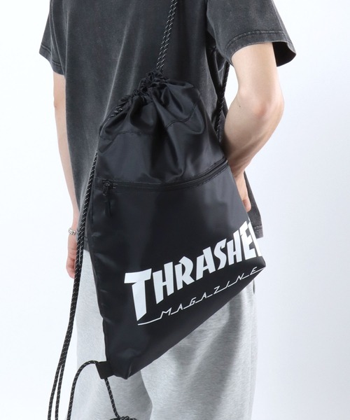 THRASHER(スラッシャー)の「THRASHER(スラッシャー)ブランドロゴプリント ナップサック(バックパック/リュック・メンズ・グレー/ブルー/ブラック・FREE)」の16枚目の写真