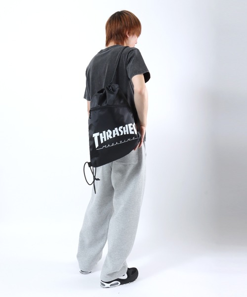 THRASHER(スラッシャー)の「THRASHER(スラッシャー)ブランドロゴプリント ナップサック(バックパック/リュック・メンズ・グレー/ブルー/ブラック・FREE)」の20枚目の写真