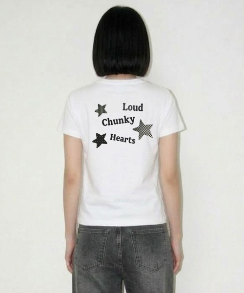 NTBC（エヌティービーシー）の「ラウドアンドチャンキーグラフィック半袖Tシャツ_2COLOR（Tシャツ/カットソー・レディース・ホワイト/ブラック・SMALL/MEDIUM）」の4枚目の写真