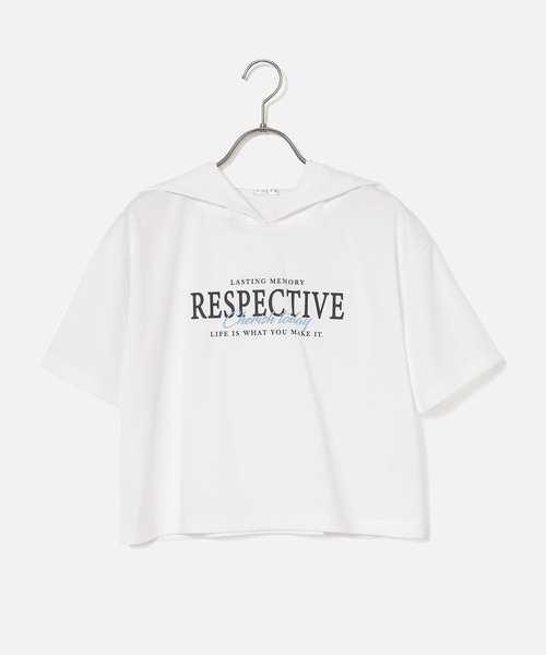 Honeys(ハニーズ)の「【ハニさら・接触冷感・UVカット】フード付Tシャツ(Tシャツ/カットソー・レディース・スミクロ/グリーン/ホワイト/サックスブルー・L/M/S)」の18枚目の写真