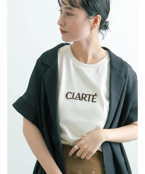 Te chichi(テチチ)の「ウレタン刺繍ロゴスタンダードTシャツ《新色追加》(Tシャツ/カットソー・レディース・オフホワイト/チャコールグレー/グレー/ブラック/ベージュ・F)」の5枚目の写真