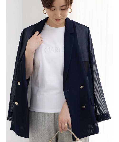 Te chichi(テチチ)の「ウレタン刺繍ロゴスタンダードTシャツ《新色追加》(Tシャツ/カットソー・レディース・オフホワイト/チャコールグレー/グレー/ブラック/ベージュ・F)」の2枚目の写真