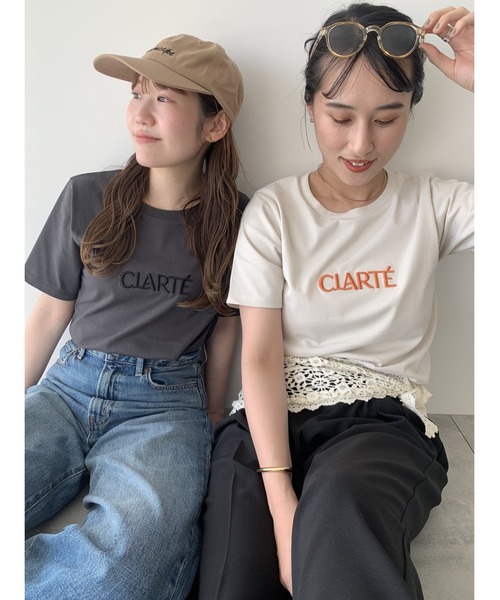 Te chichi(テチチ)の「ウレタン刺繍ロゴスタンダードTシャツ《新色追加》(Tシャツ/カットソー・レディース・オフホワイト/チャコールグレー/グレー/ブラック/ベージュ・F)」の19枚目の写真