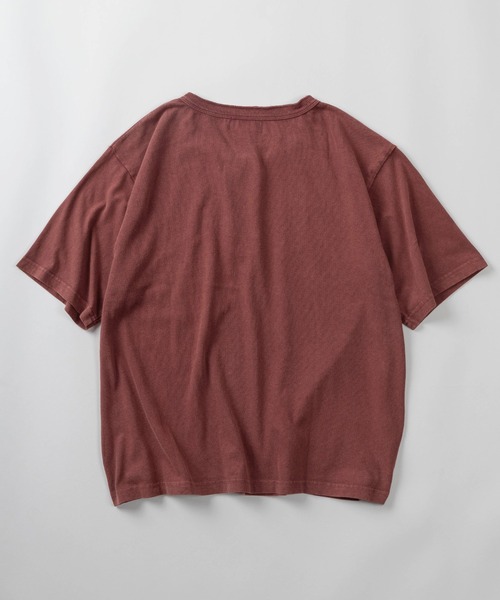 SlashDate(スラッシュデイト)の「【88】無地 短丈 ヘンリーネック Tシャツ/ケミカル加工/ユニセックス/レディース/メンズ/新色追加(Tシャツ/カットソー・メンズ・ホワイト/ブラック/チャコールグレー/レッド・M/L/XL)」の9枚目の写真