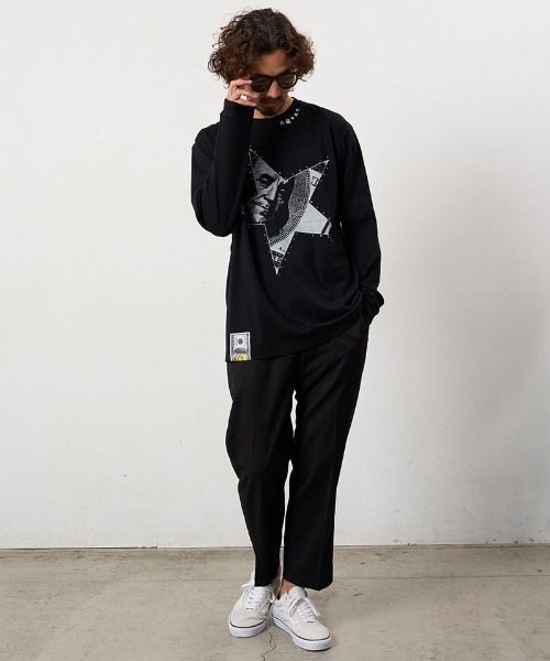 STUD MUFFIN(スタッドマフィン)の「mlt5683- 5.6ozコットン天竺ドルスターカラークリスタルLS Tシャツ(624-02897)(Tシャツ/カットソー・メンズ・ブラック/チャコールグレー/ホワイト・2/3/4)」の22枚目の写真