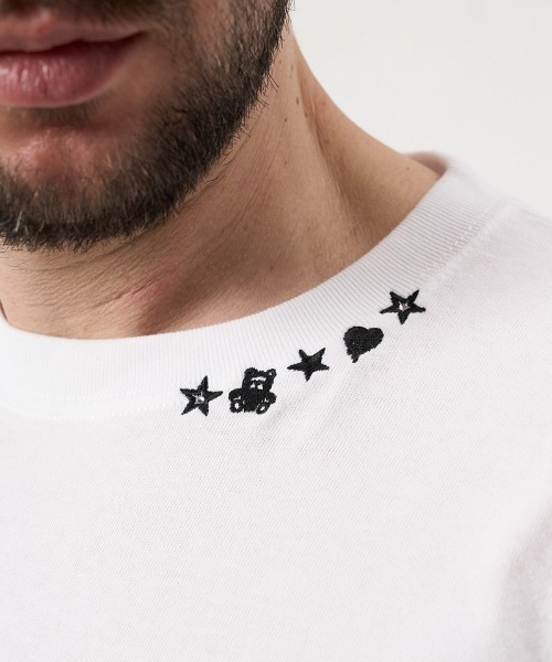 STUD MUFFIN(スタッドマフィン)の「mlt5683- 5.6ozコットン天竺ドルスターカラークリスタルLS Tシャツ(624-02897)(Tシャツ/カットソー・メンズ・ブラック/チャコールグレー/ホワイト・2/3/4)」の8枚目の写真