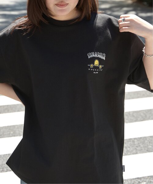 VENCEEXCHANGE(ヴァンスエクスチェンジ)の「THRASHER スラッシャー マークゴンザレスロゴTシャツ(Tシャツ/カットソー・メンズ・ブラック/ホワイト/グレー・LL/M/L)」の4枚目の写真