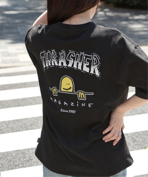VENCEEXCHANGE(ヴァンスエクスチェンジ)の「THRASHER スラッシャー マークゴンザレスロゴTシャツ(Tシャツ/カットソー・メンズ・ブラック/ホワイト/グレー・LL/M/L)」の5枚目の写真