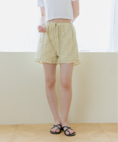 REMOON(リムーン)の「フリルショートパンツ(その他パンツ・レディース・イエロー/オフホワイト・FREE)」の14枚目の写真