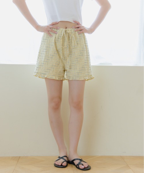 REMOON(リムーン)の「フリルショートパンツ(その他パンツ・レディース・イエロー/オフホワイト・FREE)」の11枚目の写真