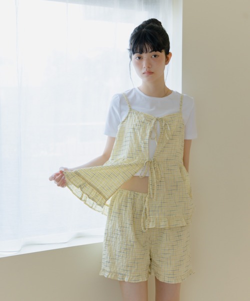 REMOON(リムーン)の「フリルショートパンツ(その他パンツ・レディース・イエロー/オフホワイト・FREE)」の9枚目の写真