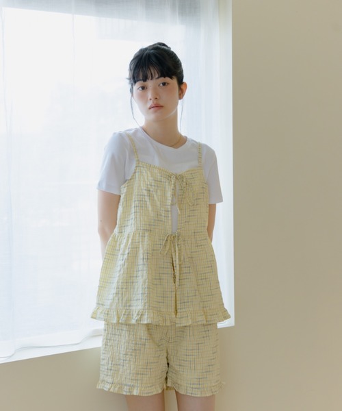REMOON(リムーン)の「フリルショートパンツ(その他パンツ・レディース・イエロー/オフホワイト・FREE)」の12枚目の写真