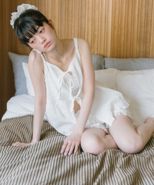 REMOON(リムーン)の「フリルショートパンツ(その他パンツ・レディース・イエロー/オフホワイト・FREE)」の5枚目の写真