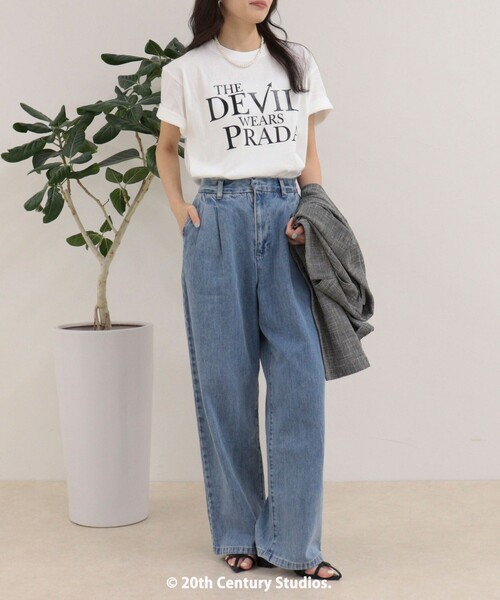 fredy emue(フレディエミュ)の「【GOOD ROCK SPEED/グッドロックスピード】The DEVIL wears PRADA半袖Tシャツ 2(Tシャツ/カットソー・レディース・ブラック/オフホワイト・38)」の3枚目の写真