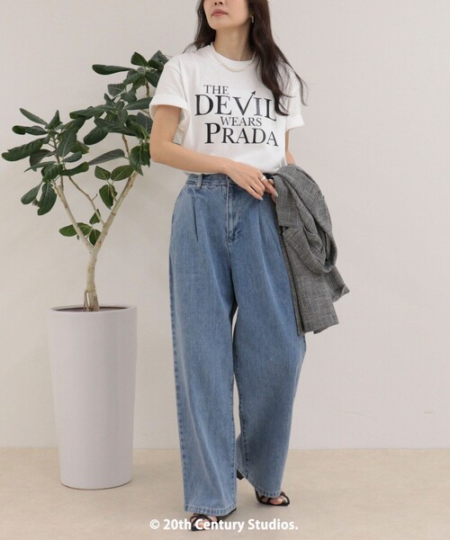 fredy emue(フレディエミュ)の「【GOOD ROCK SPEED/グッドロックスピード】The DEVIL wears PRADA半袖Tシャツ 2(Tシャツ/カットソー・レディース・ブラック/オフホワイト・38)」の6枚目の写真