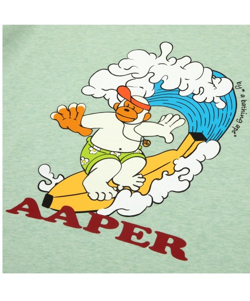 AAPE BY A BATHING APE(エーエイプバイアベイシングエイプ)の「AAPER "Surfing" TEE(Tシャツ/カットソー・メンズ・グリーン・X-LARGE/SMALL/MEDIUM/LARGE)」の3枚目の写真