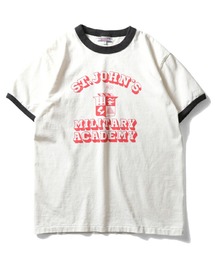 HOUSTON ピグメントリンガーTシャツ(MILITARY ACADEMY)