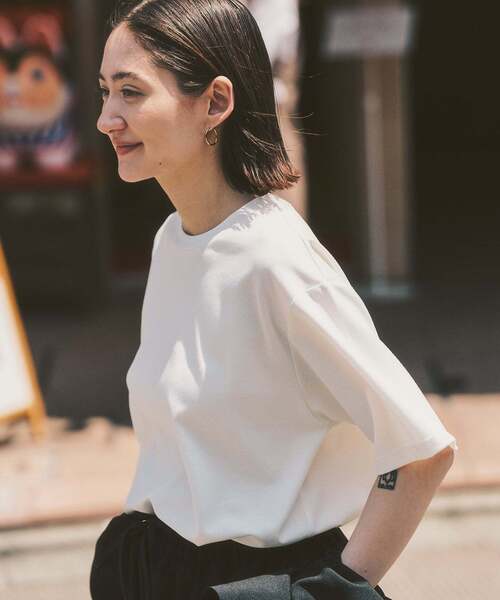 417 EDIFICE(フォーワンセブンエディフィス)の「utility everyday Tシャツ LIGHT ”接触冷感&アンチピリング”(Tシャツ/カットソー・メンズ・チャコールグレー/ホワイト/ライトグレー/ブラック・X-LARGE/LARGE/MEDIUM/SMALL)」の19枚目の写真
