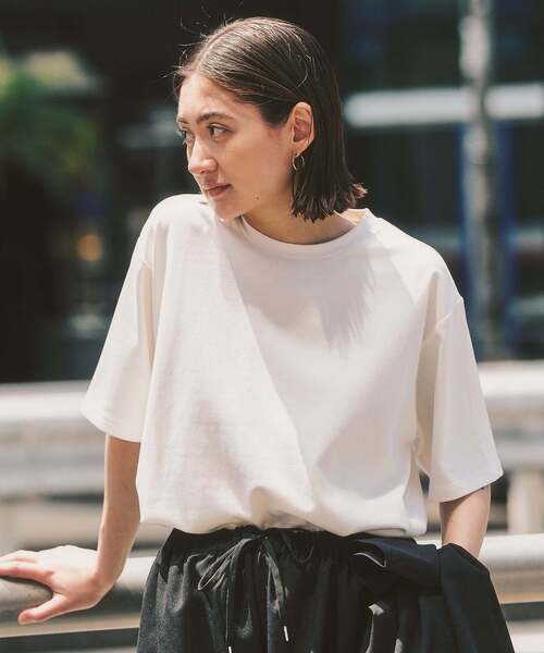417 EDIFICE(フォーワンセブンエディフィス)の「utility everyday Tシャツ LIGHT ”接触冷感&アンチピリング”(Tシャツ/カットソー・メンズ・チャコールグレー/ホワイト/ライトグレー/ブラック・X-LARGE/LARGE/MEDIUM/SMALL)」の2枚目の写真