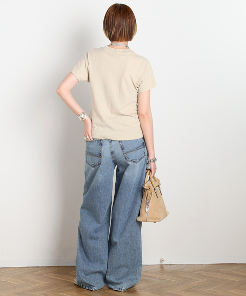 AP STUDIO（エーピーストゥディオ）の「【DALA / ダラ】Relux straight jeans（デニムパンツ・レディース・スカイブルー・27/28/25/26）」の6枚目の写真