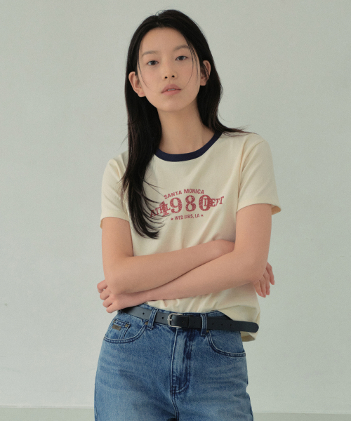 WEDNESDAYOASISFORWOMEN(ウェンズデー オアシス フォー ウーマン)の「モニカリンガーハーフTシャツ_CREAM(WB6TP30)(Tシャツ/カットソー・レディース・Cream・FREE)」の4枚目の写真